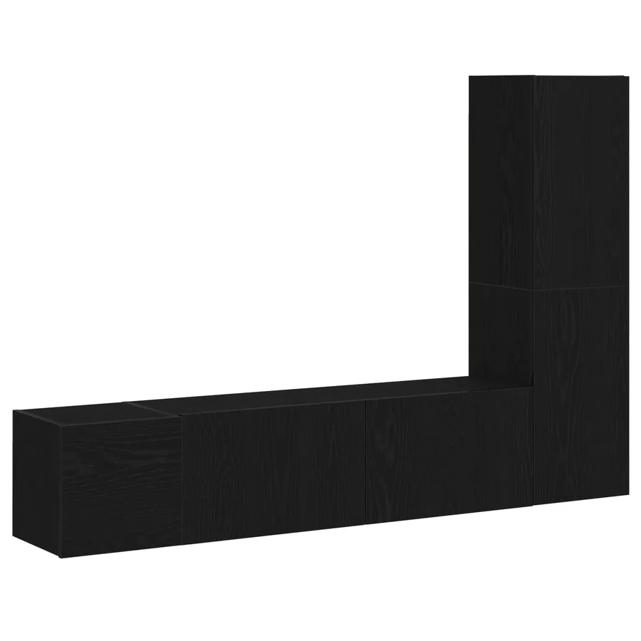 Ensemble meuble TV 4 pcs Chêne noir 130,5 x 30 x 140 cm - 2