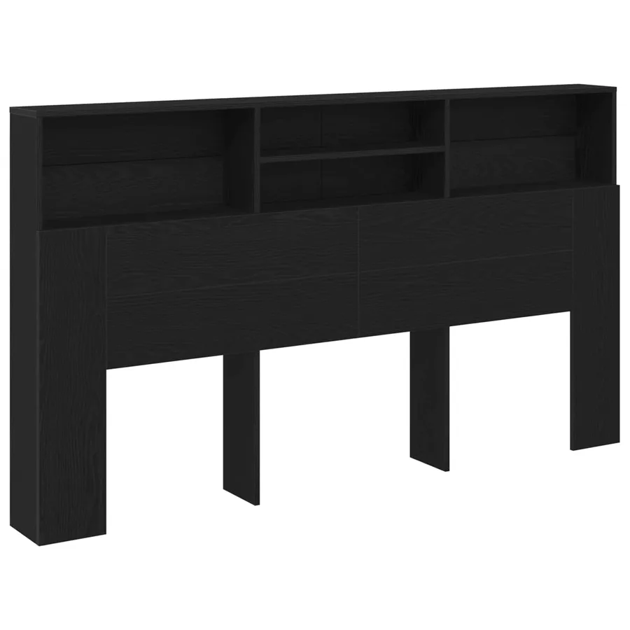 Cabinet de Tête de Lit Chêne noir 180 x 19 x 103,5 cm - 2
