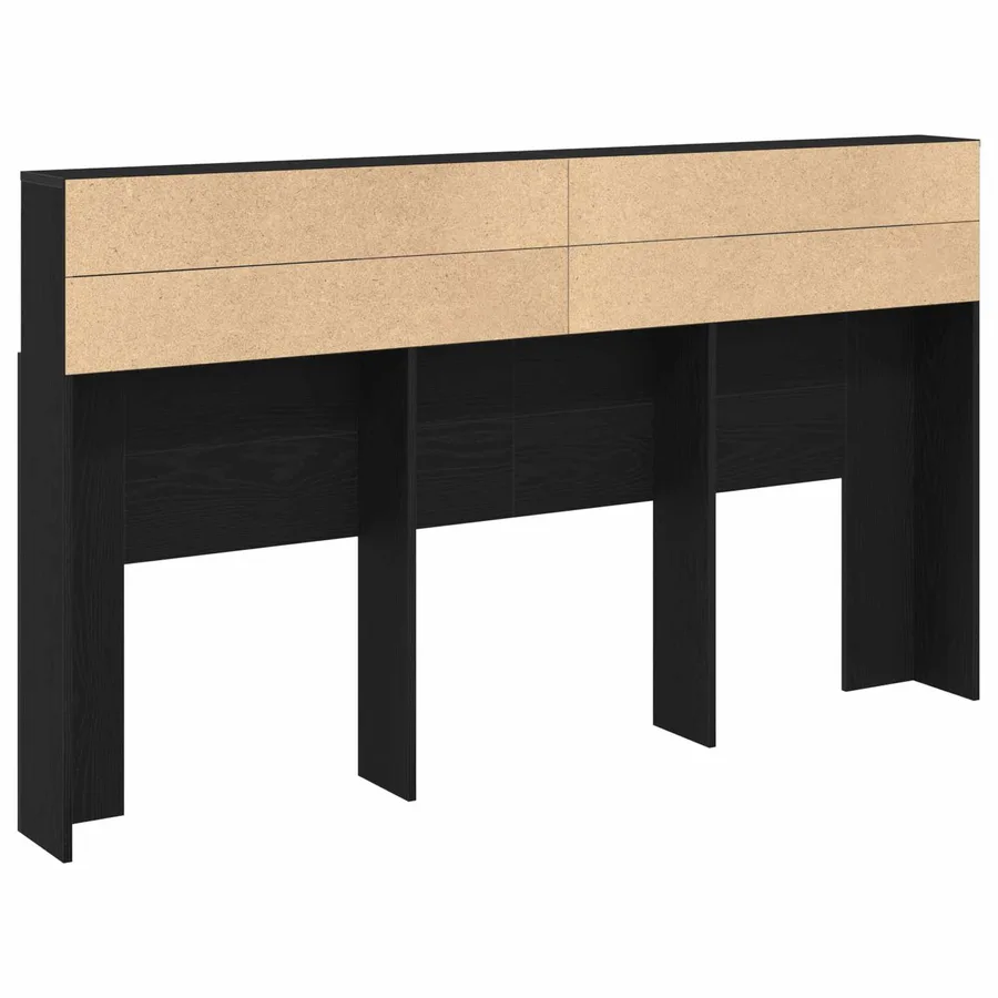 Cabinet de Tête de Lit Chêne noir 180 x 19 x 103,5 cm - 7