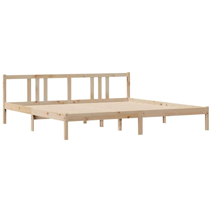 Cadre de lit sans matelas 180x200 cm bois massif de pin - 7