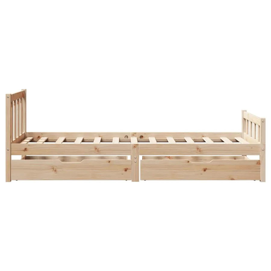 Cadre de lit sans matelas 90x190 cm bois de pin massif - 5