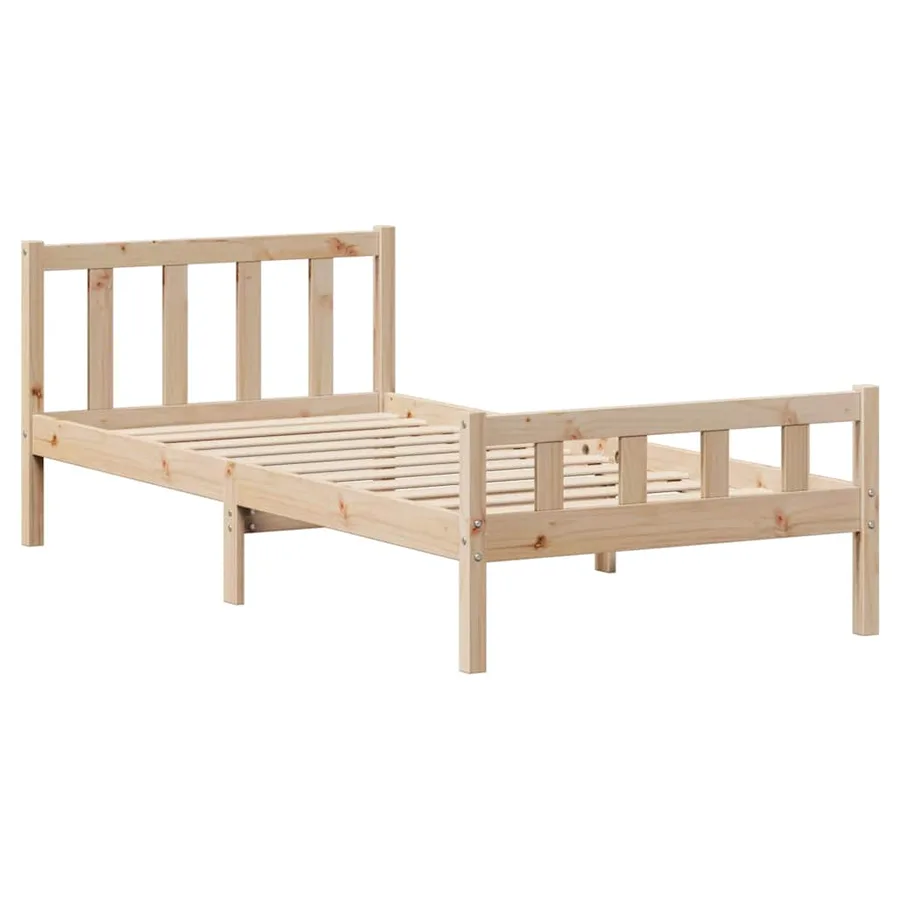 Cadre de lit sans matelas 90x190 cm bois de pin massif - 7