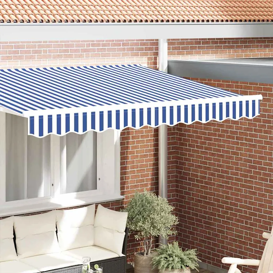 Remplacement de lambrequin Bleu et Blanc 2,5 m Polyester
