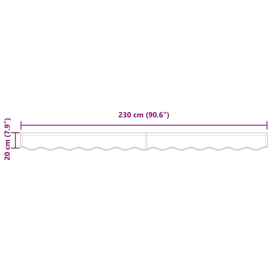 Remplacement de lambrequin Bleu et Blanc 2,5 m Polyester - 8