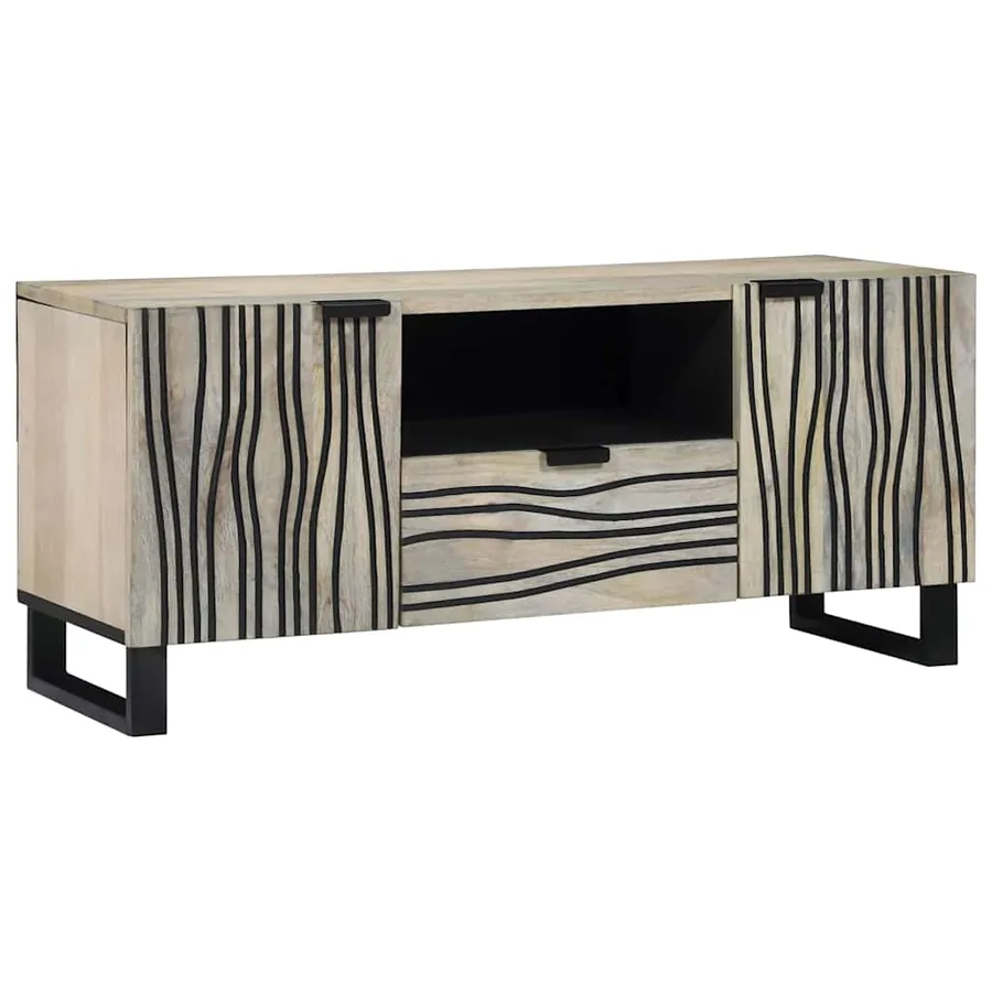 Unites TV avec tiroir Blanc 105 x 33 x 46 cm Bois d'ingénierie