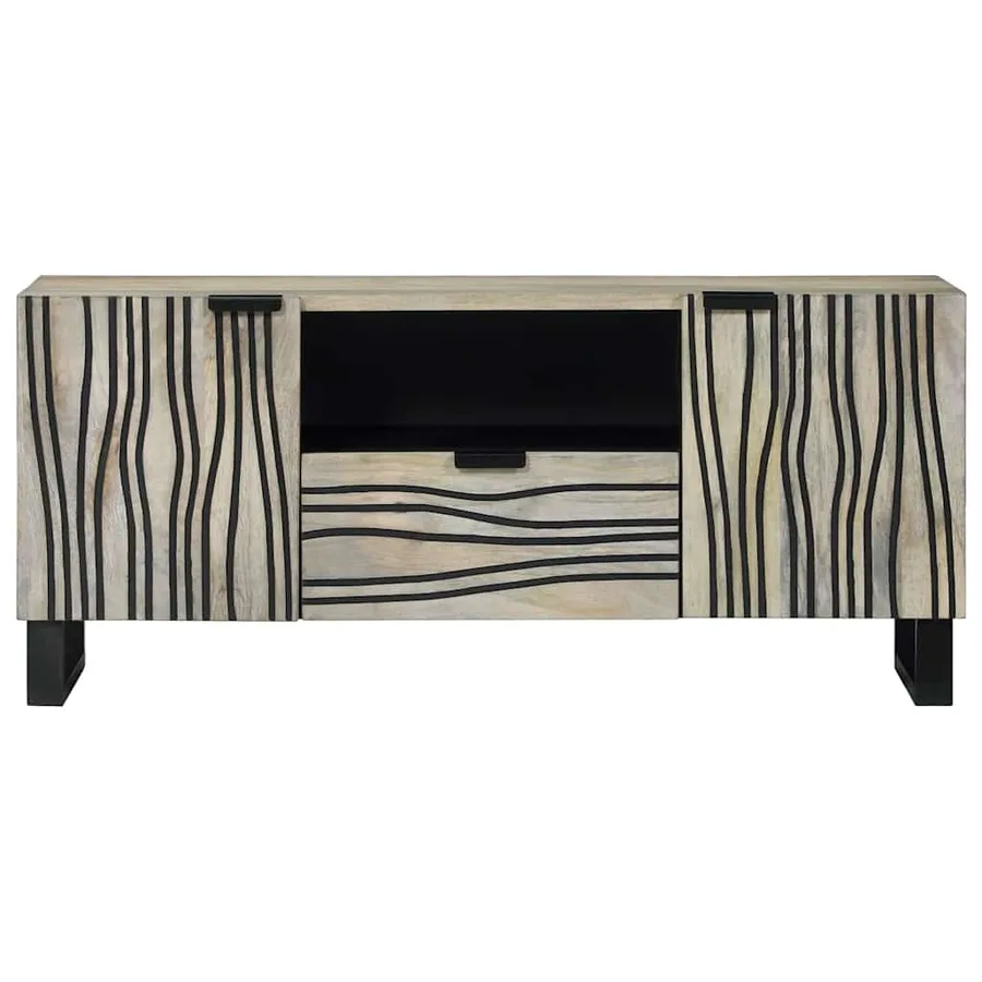 Unites TV avec tiroir Blanc 105 x 33 x 46 cm Bois d'ingénierie - 3