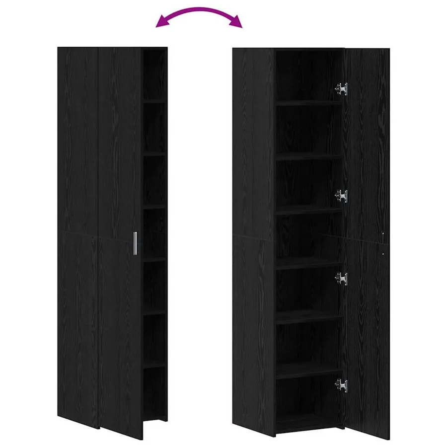 Haut Armoire Chêne noir 40 x 42,5 x 185 cm - 12