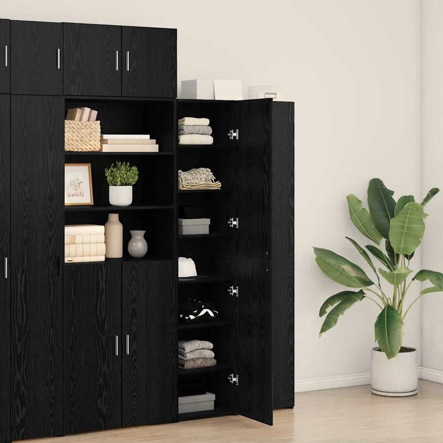 Haut Armoire Chêne noir 40 x 42,5 x 185 cm - 4