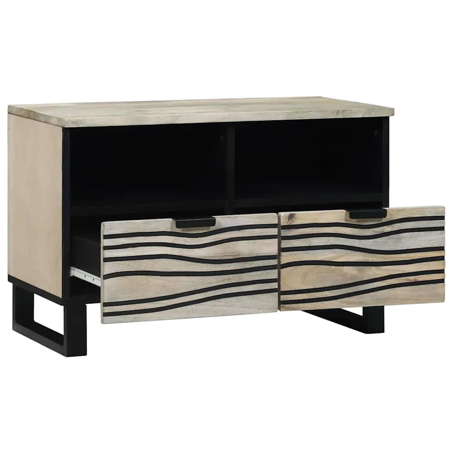 Unites TV avec tiroir Blanc 70 x 33 x 46 cm Bois d'ingénierie - 2