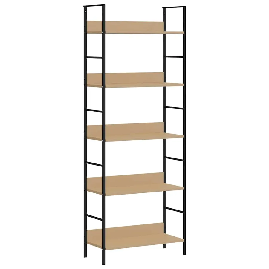 Bibliothèque à 5 niveaux chêne 60x27,6x158,5 cm bois ingénierie