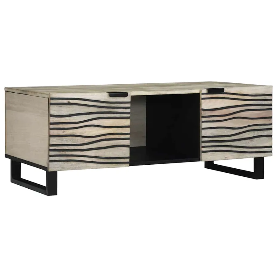 Table basse Blanc 100 x 54 x 40 cm Bois d'ingénierie