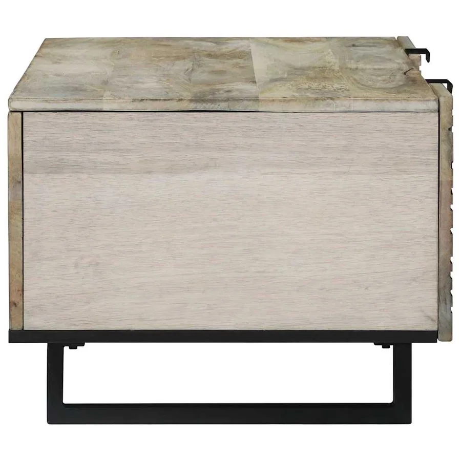 Table basse Blanc 100 x 54 x 40 cm Bois d'ingénierie - 4