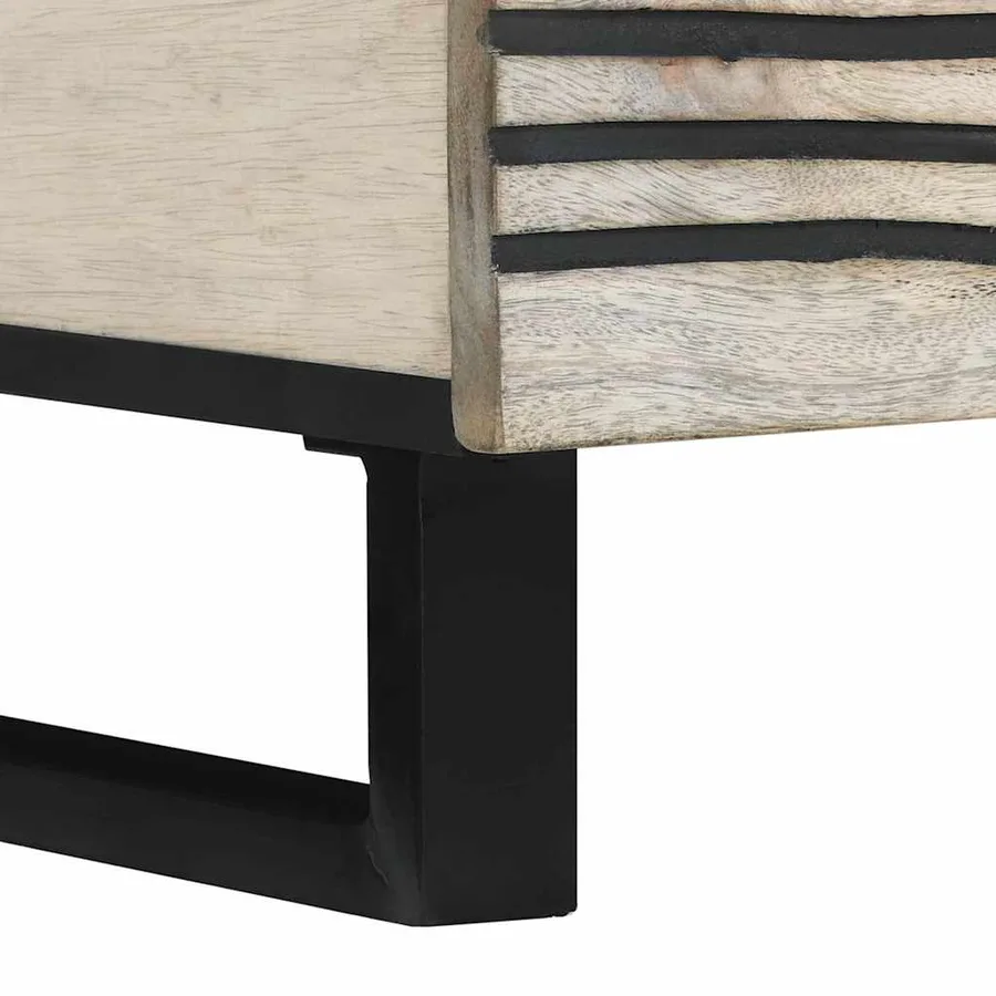 Table basse Blanc 100 x 54 x 40 cm Bois d'ingénierie - 8