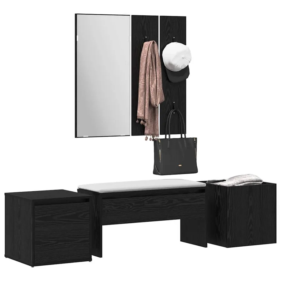 Ensemble de meubles d'entrée 6 pcs Bois d'ingénierie - 3