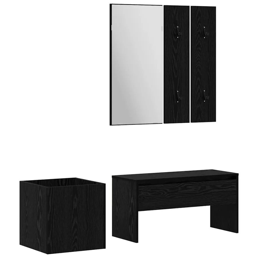 Ensemble de meubles d'entrée 5 pcs Bois d'ingénierie - 2