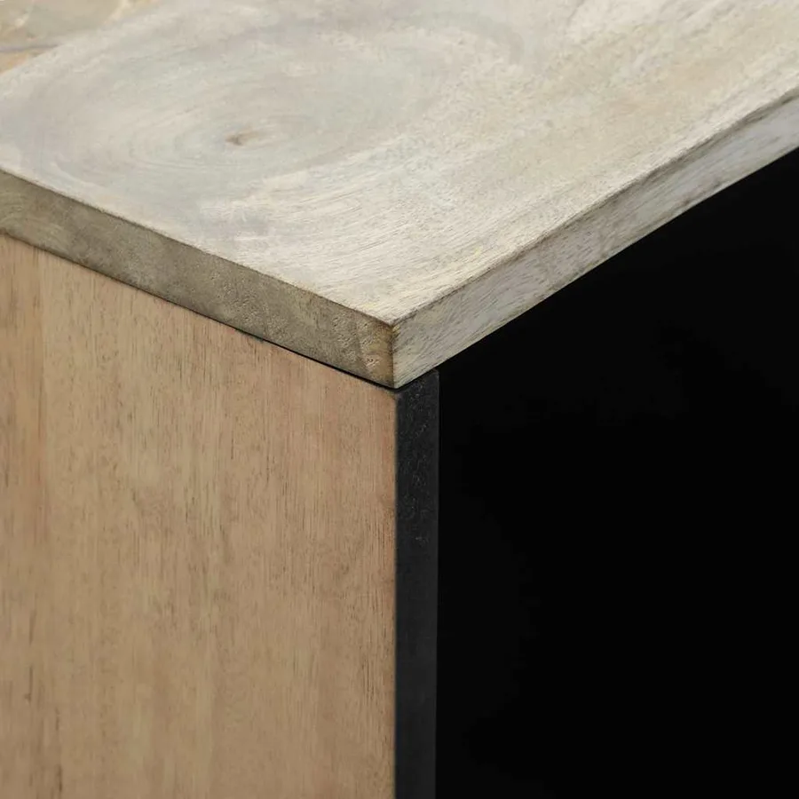 Buffet Blanc 80 x 33 x 75 cm bois de manguier massif - 6