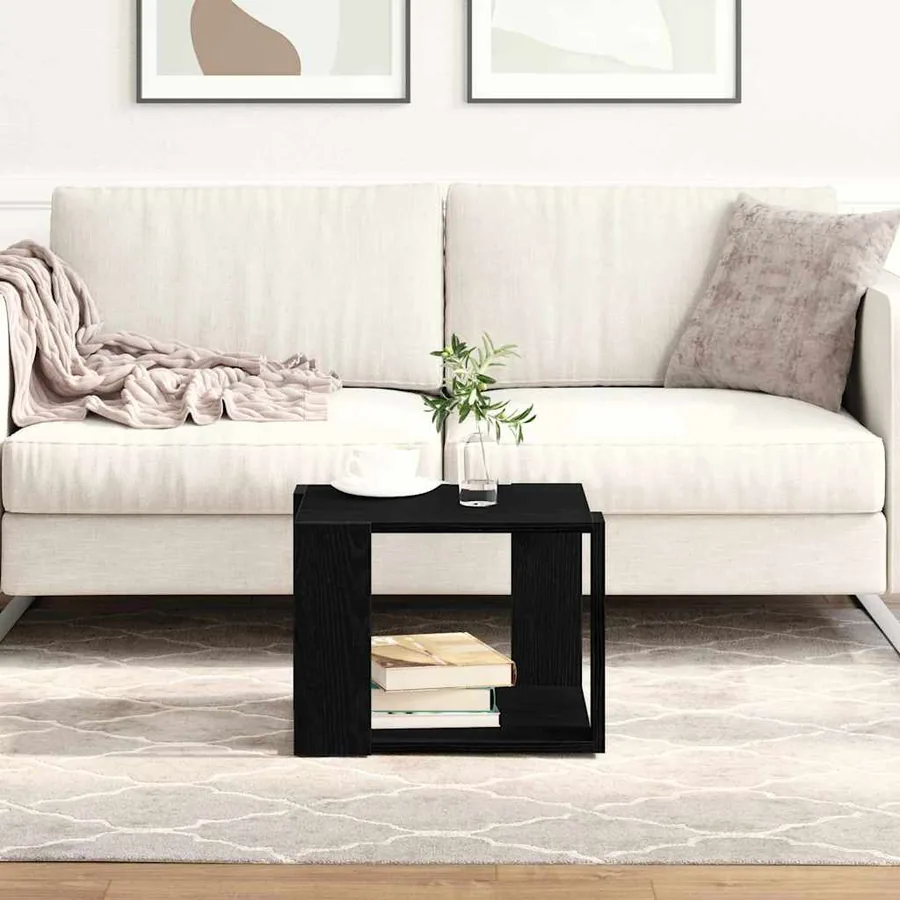 Table basse Chêne noir 40 x 40 x 30 cm Bois d'ingénierie