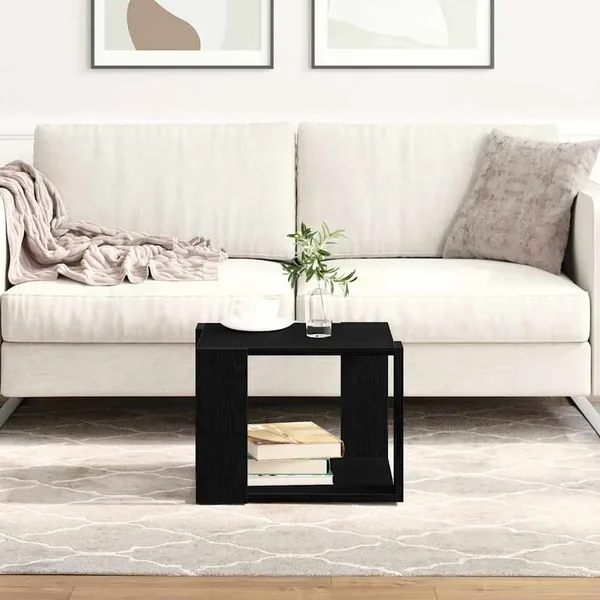 Table basse Chêne noir 40 x 40 x 30 cm Bois d'ingénierie