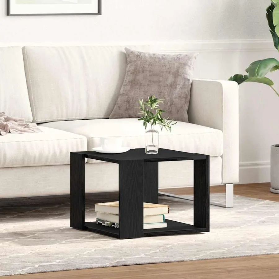 Table basse Chêne noir 40 x 40 x 30 cm Bois d'ingénierie - 4