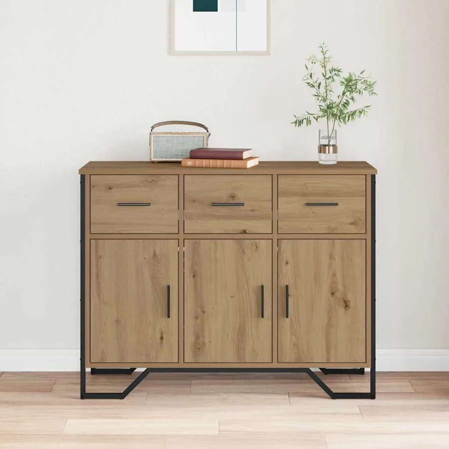 Buffet Chêne artisanal 97 x 32,5 x 74,5 cm - 4