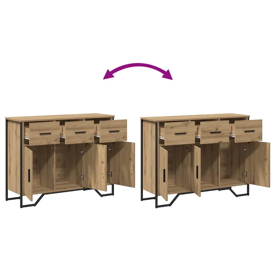 Buffet Chêne artisanal 97 x 32,5 x 74,5 cm - 8