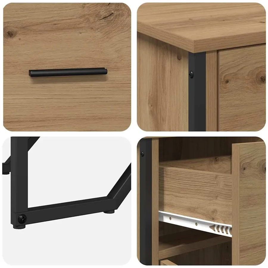 Buffet Chêne artisanal 97 x 32,5 x 74,5 cm - 9