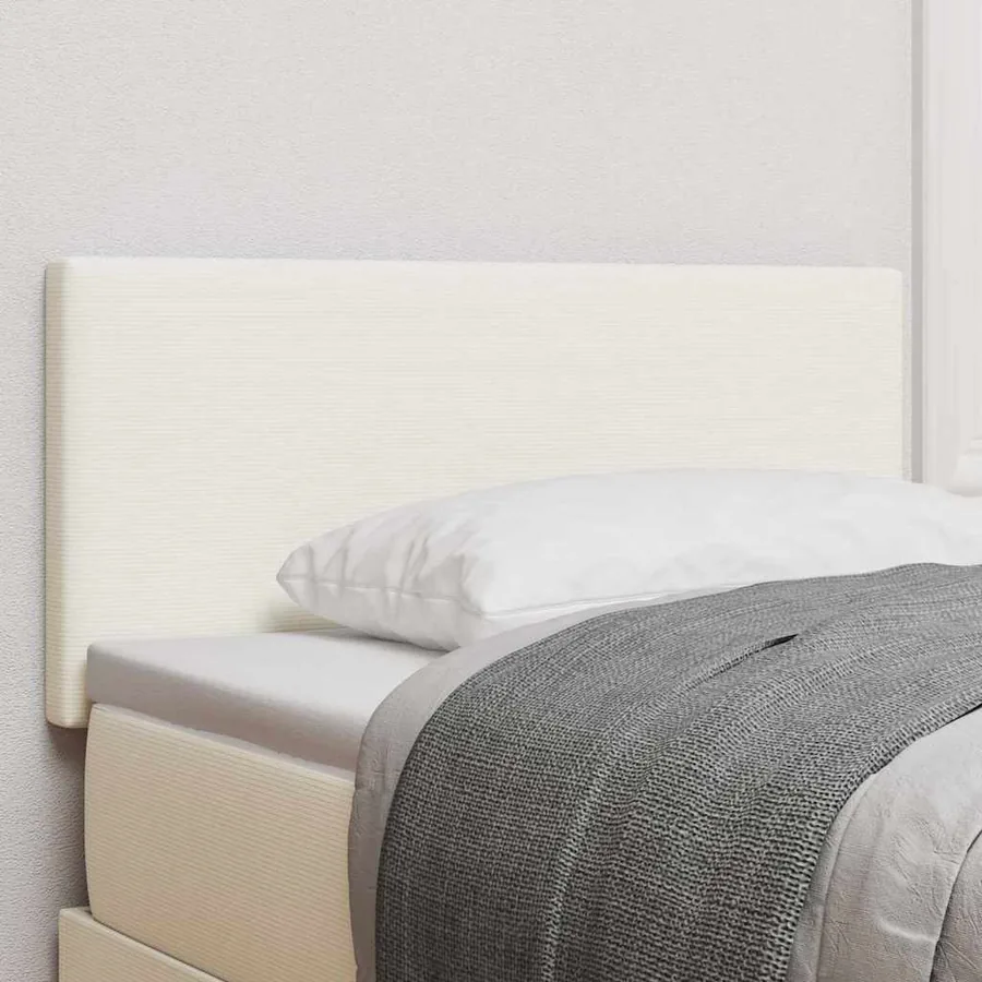 Tête de lit LED Crème 100 cm Tissu en velours côtelé