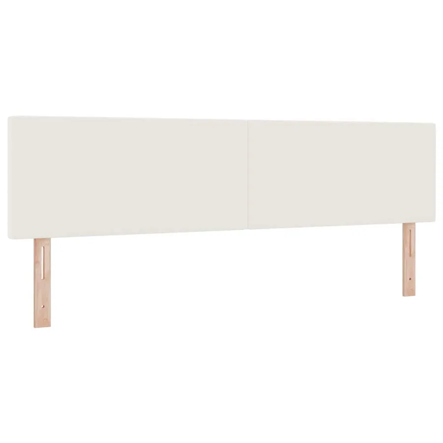 Tête de lit Crème 180 cm Tissu en velours côtelé - 2