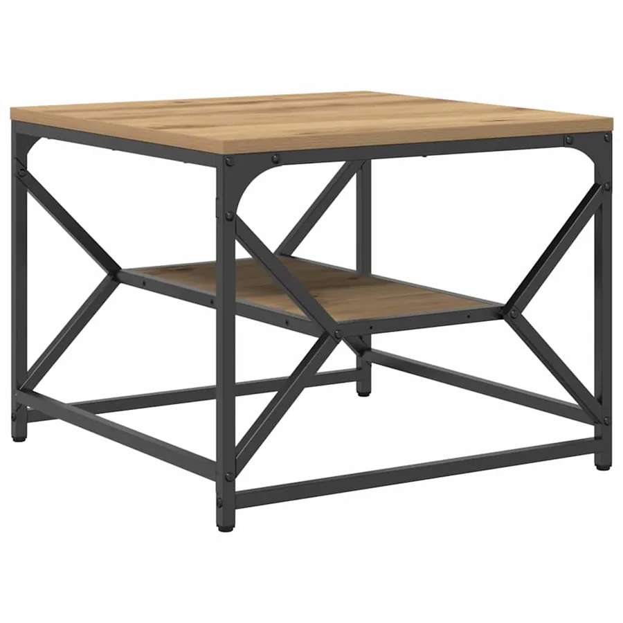 Table basse Chêne artisanal 51 x 50 x 40 cm - 2