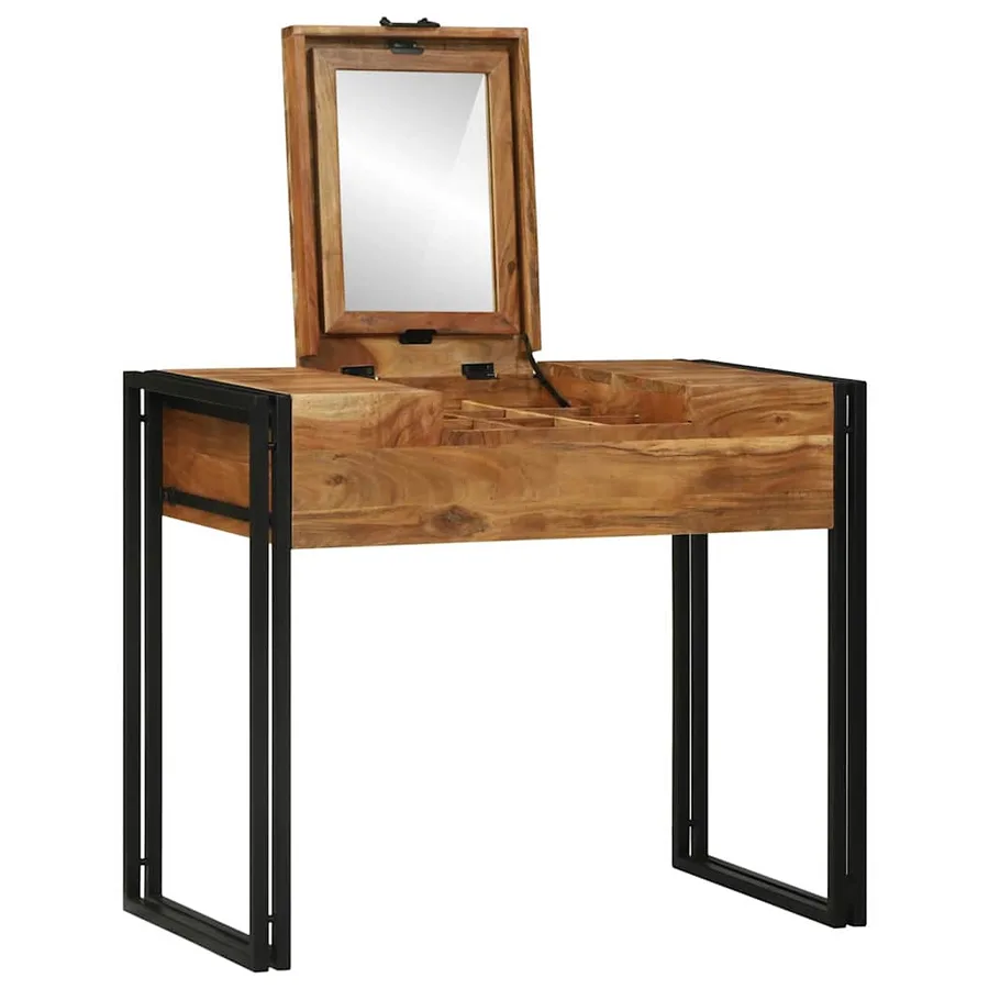 Tables de maquillage pour chambre Marron Bois d'acacia massif - 3