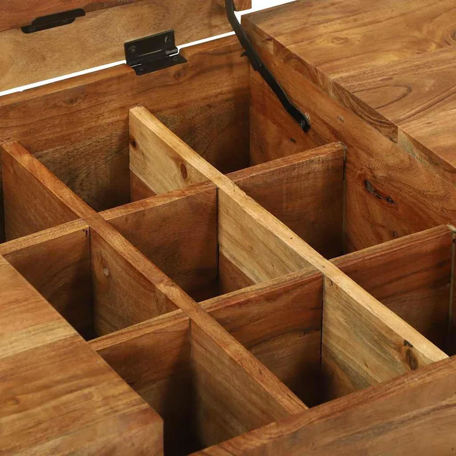 Tables de maquillage pour chambre Marron Bois d'acacia massif - 8