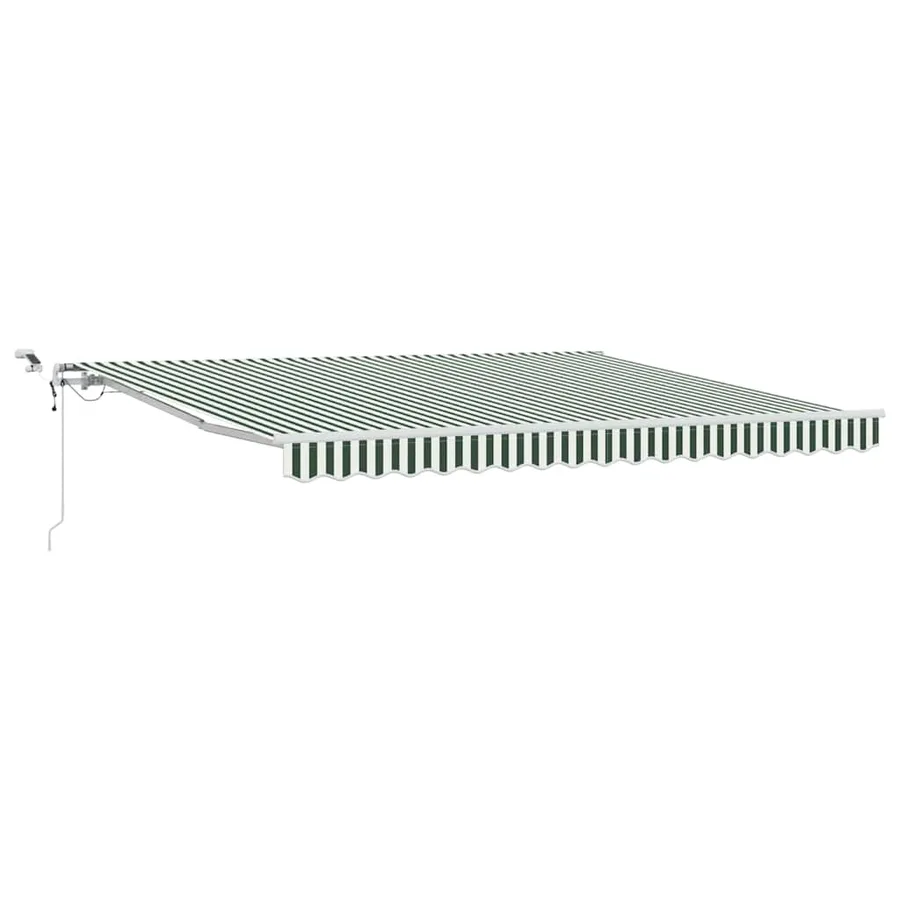 Auvent rétractable Vert et blanc 400 × 300 cm Polyester - 2