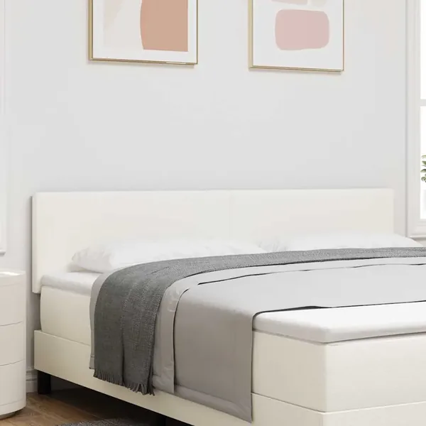 Tête de lit LED Crème 180 cm Tissu en velours côtelé