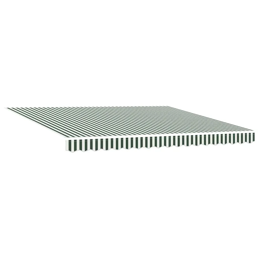 Auvent rétractable Vert et blanc 400 × 300 cm - 6