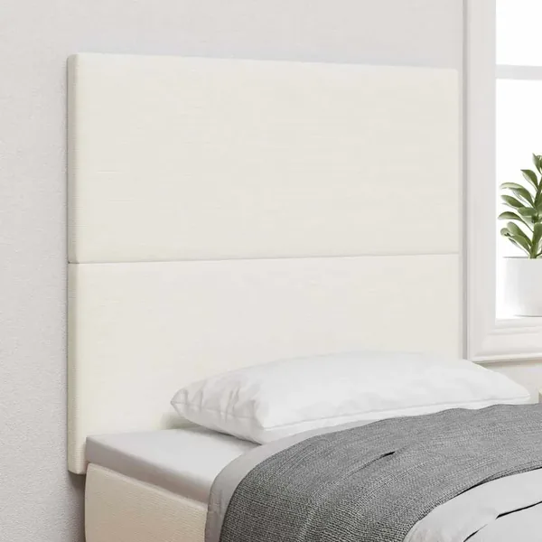 Tête de lit Crème 90 cm Tissu en velours côtelé