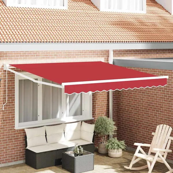 Auvent rétractable Rouge 300 x 250 cm