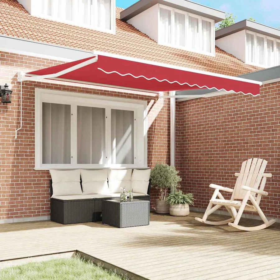 Auvent rétractable Rouge 300 x 250 cm - 3