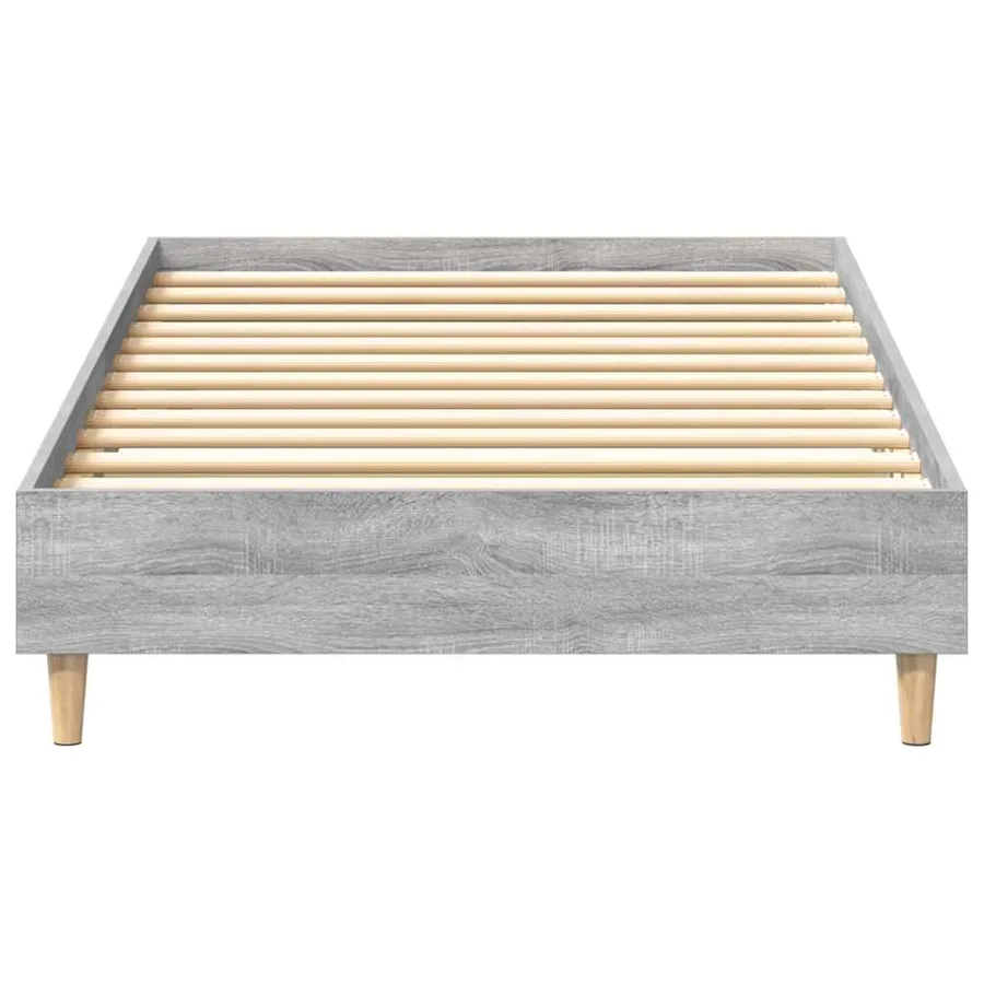 Cadre de lit Gris Sonoma 203 x 93 x 25 cm Bois d'ingénierie - 5