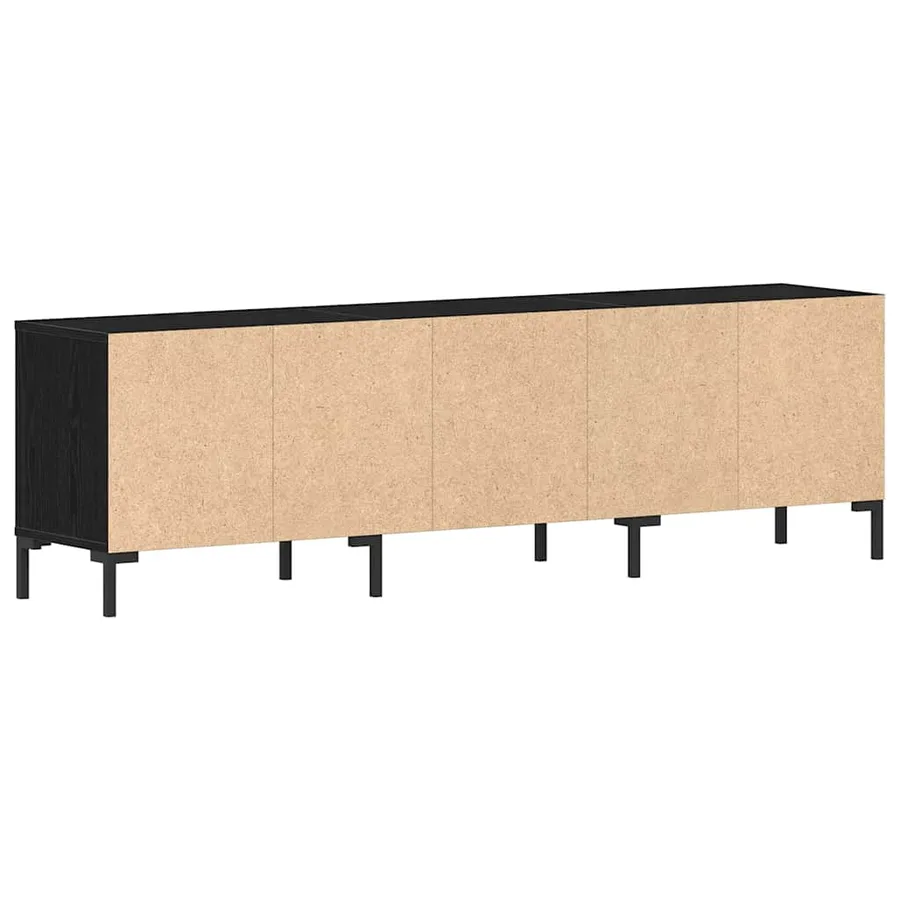 Meuble TV Chêne noir 150 x 30 x 44,5 cm Bois d'ingénierie - 6