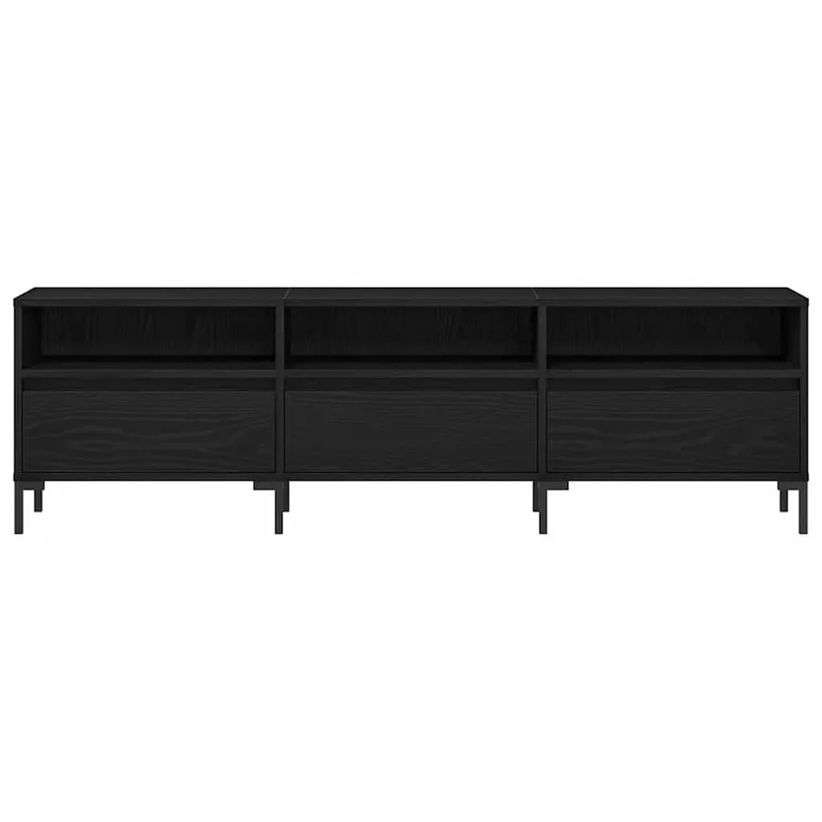 Meuble TV Chêne noir 150 x 30 x 44,5 cm Bois d'ingénierie - 7