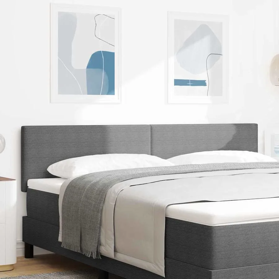 Tête de lit Gris clair 180 cm Tissu en velours côtelé