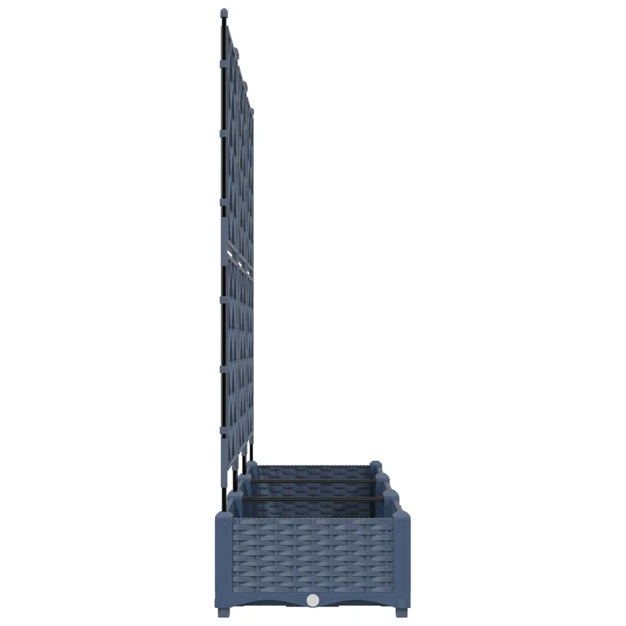 Cache-pot de jardin 3 pc Gris 120 x 40 x 125,5 cm PP - 5