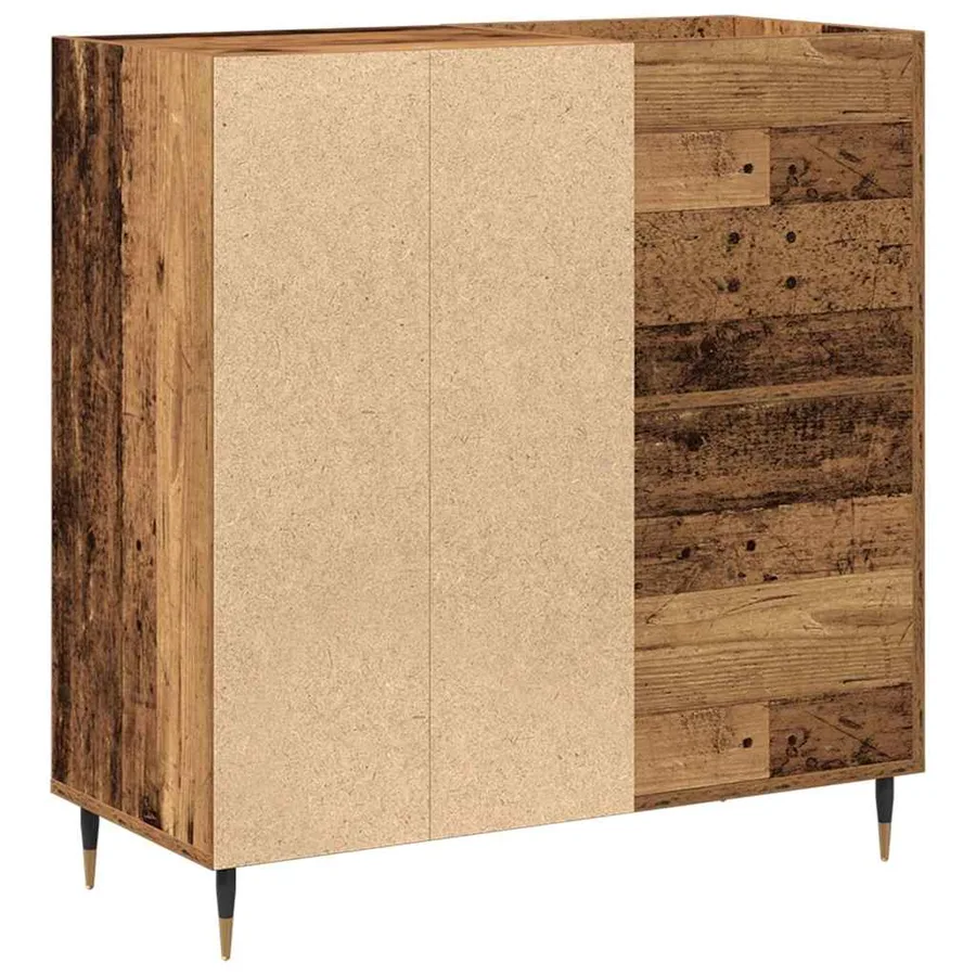 Meuble à vinyles Bois ancien 85 x 38 x 89 cm Bois d'ingénierie - 7