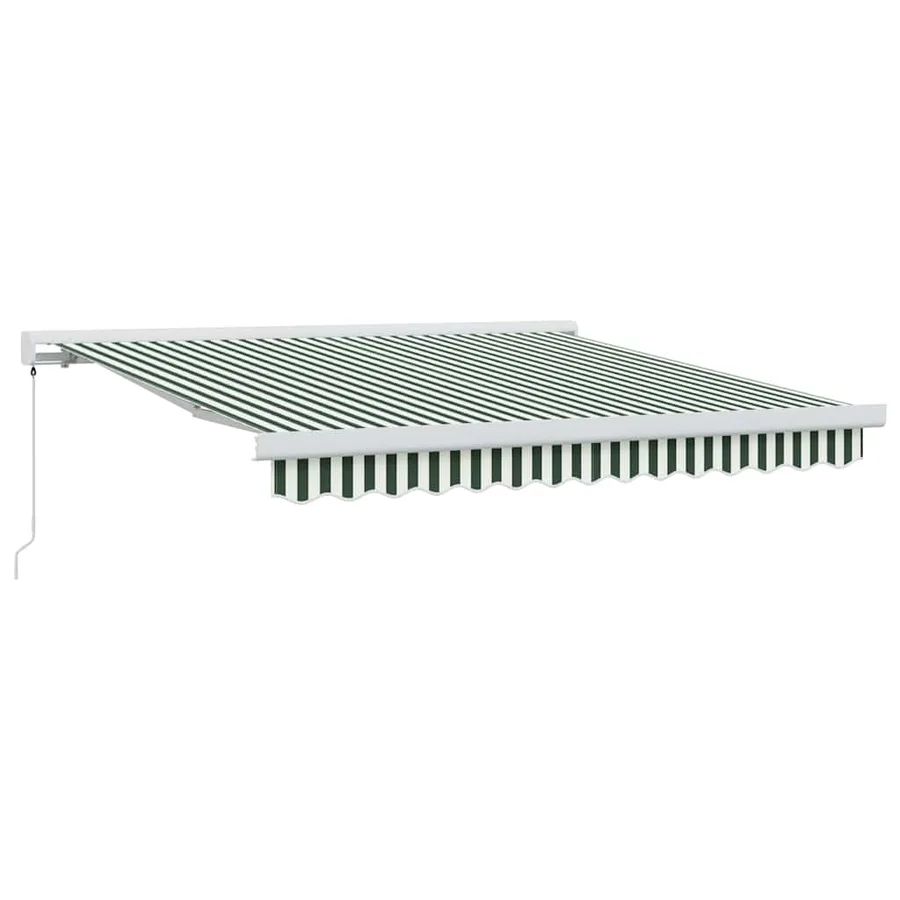 Auvent rétractable Vert et blanc 300 x 250 cm - 2