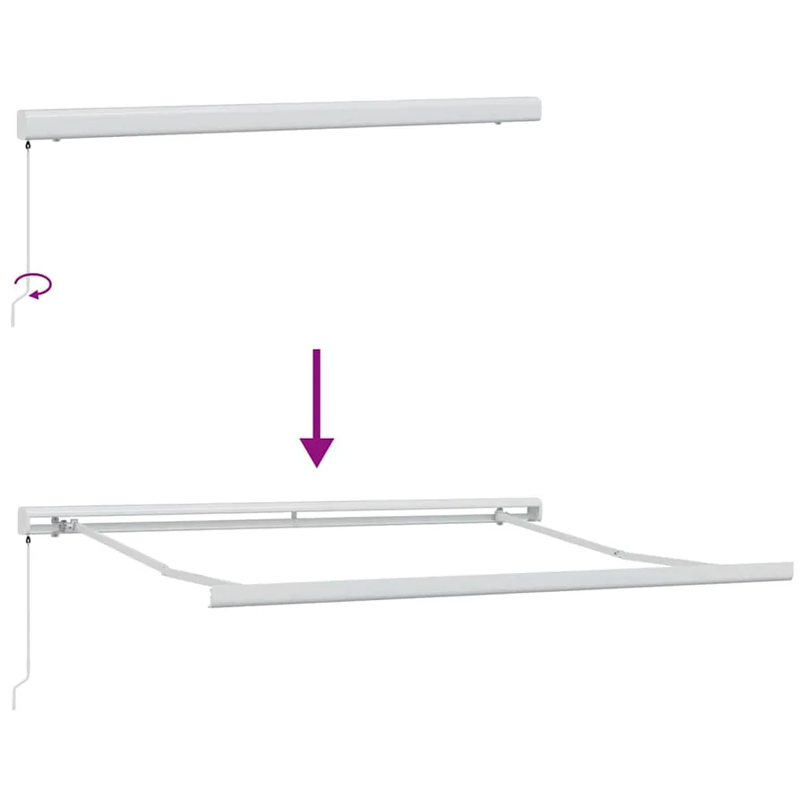 Auvent rétractable Vert et blanc 300 x 250 cm - 9
