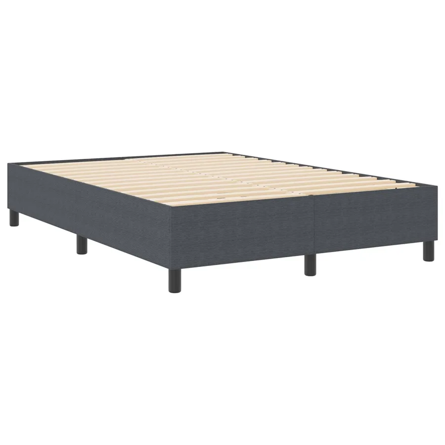 Cadre de lit plateforme Gris foncé 140 x 190 cm - 2