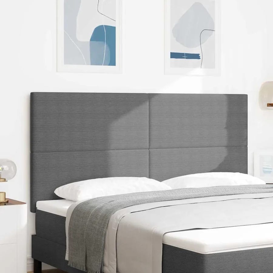 Tête de lit Gris clair 180 cm Tissu en velours côtelé