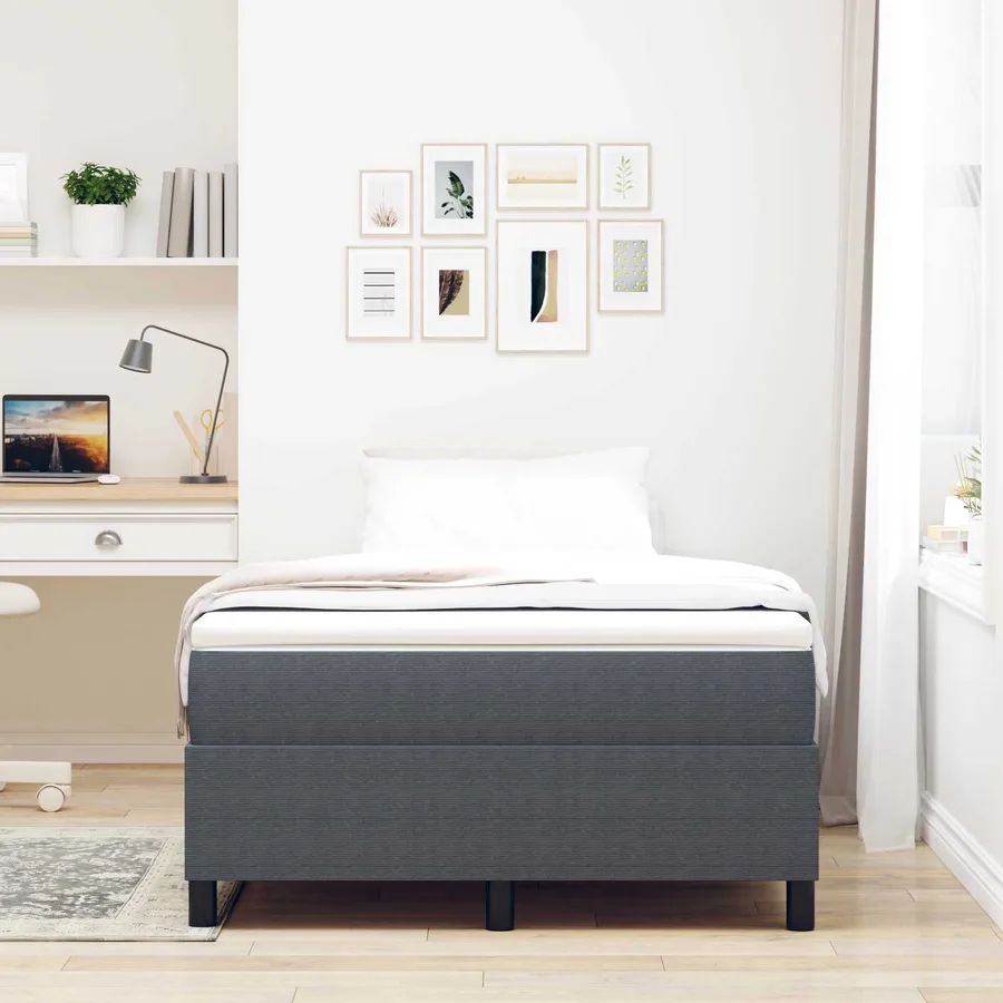 Cadre de lit plateforme Gris foncé 120 x 200 cm - 3