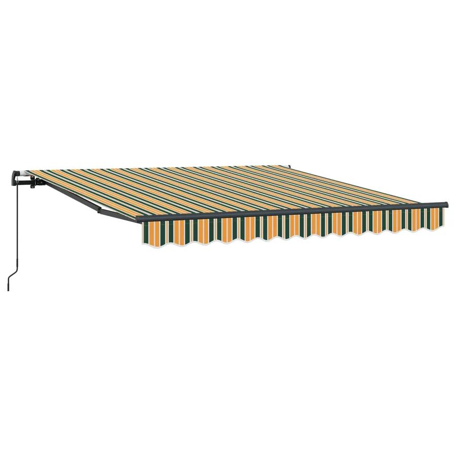 Auvent rétractable Vert et jaune 300 x 250 cm - 4