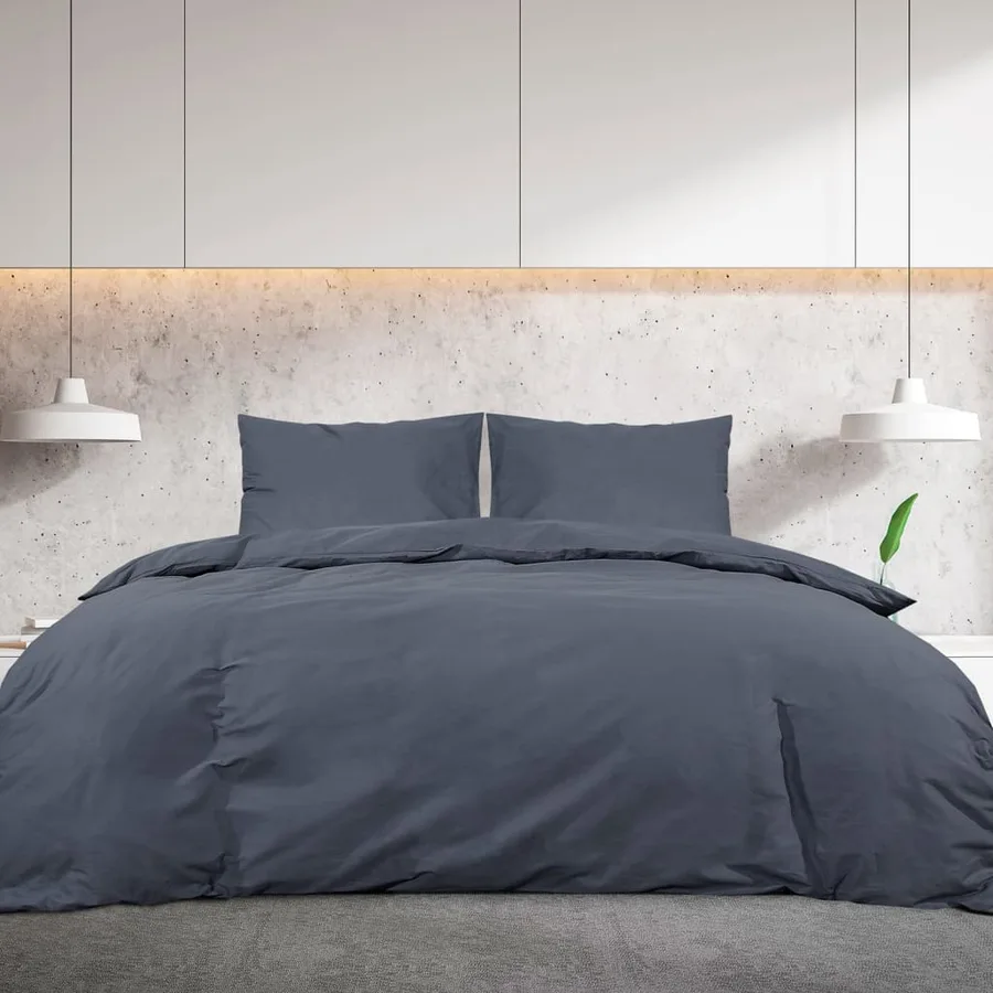 Ensemble de housse de couette Anthracite 240x220 cm Microfibre - 3
